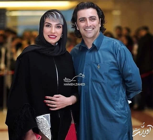 الیکا عبدالرزاقی در کنار امین زندگانی الیکا عبدالرزاقی و همسرش